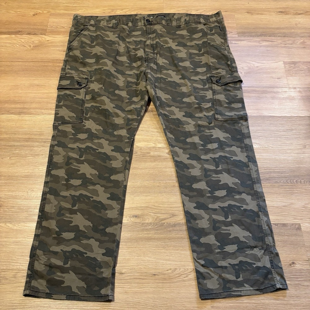 Ecko Unltd Classic Fit Camo Cargo Pants Men's 58x34 Big Tall Camouflage Stretch
